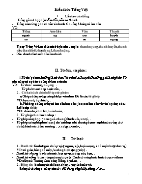 Tổng hợp kiến thức môn Tiếng Việt Lớp 5
